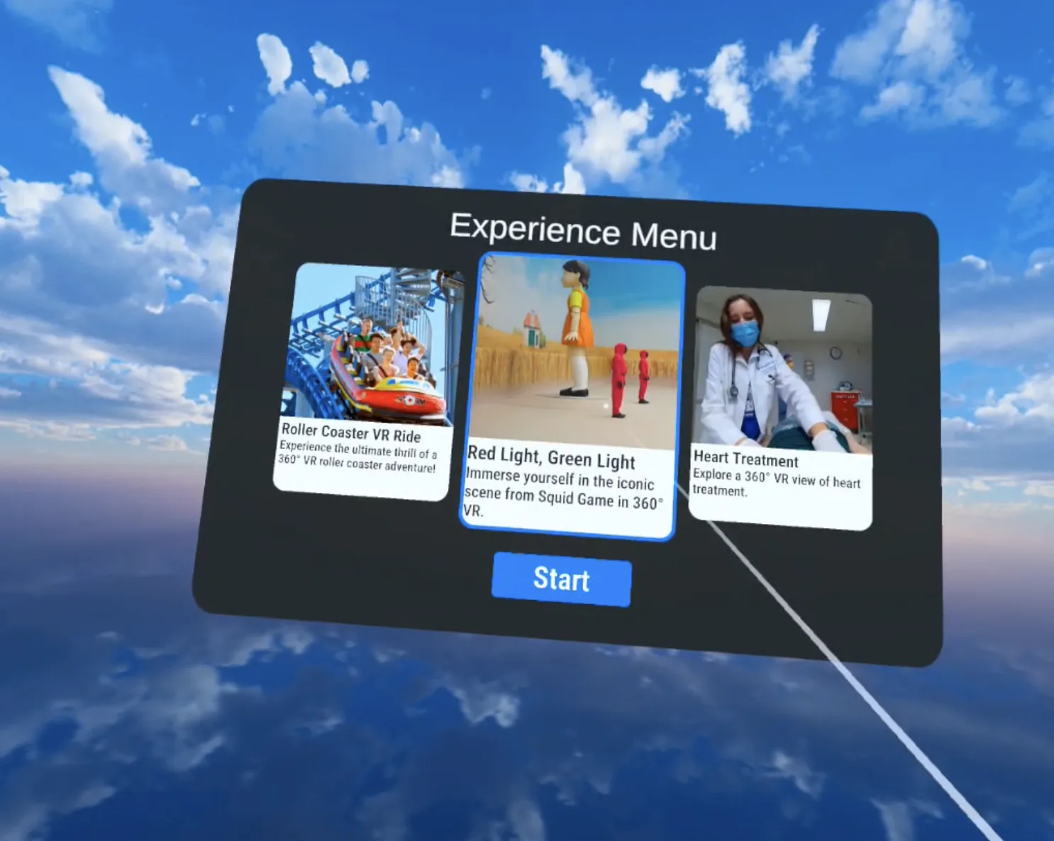 VR 360 video player app preview