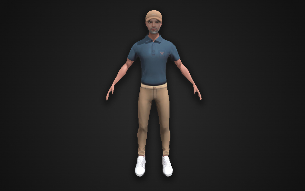 Interactive human avatar 3D model